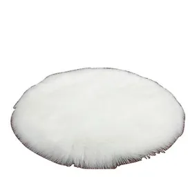 120cm White Plush round bedroom carpet round cushion AZ1904