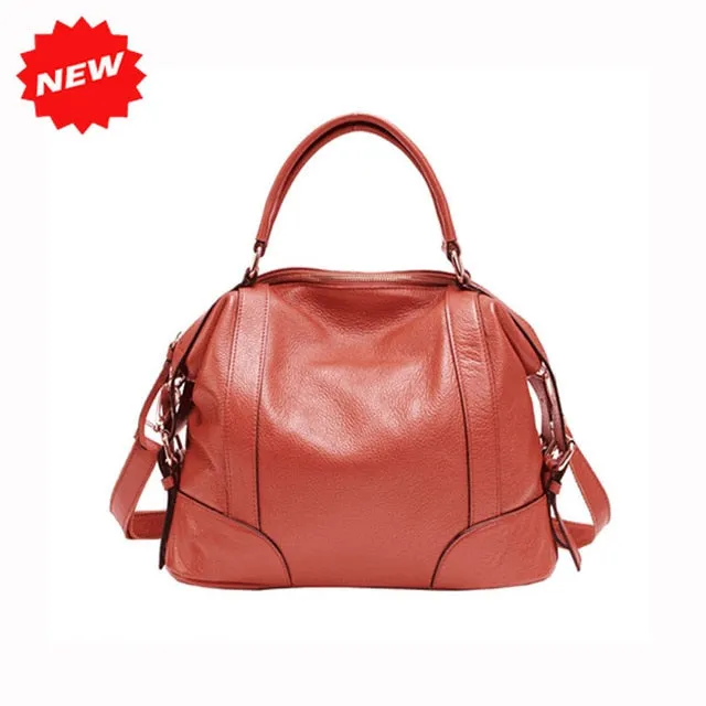 2 Sizes Fashion Tote Bag For Women New Classic Leisure Handbag Genuine Cow Leather Female Messenger