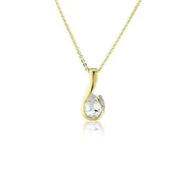 9ct Gold Diamond and White Topaz Necklet - MMCH038-6YDTZ