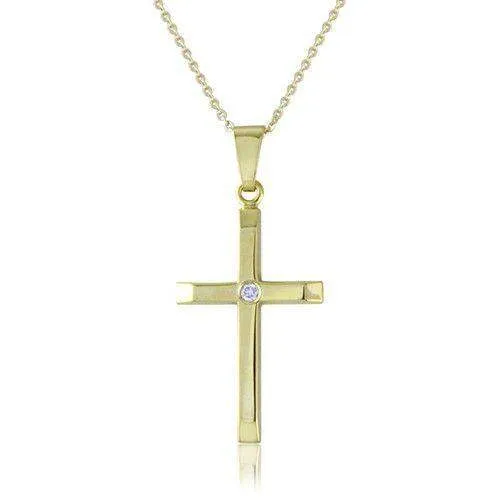 9ct Gold Diamond Cross Pendant - MMD70649D