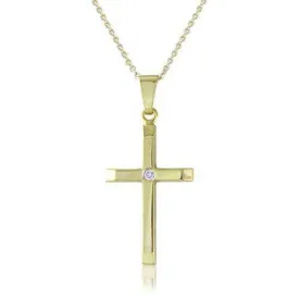 9ct Gold Diamond Cross Pendant - MMD70649D