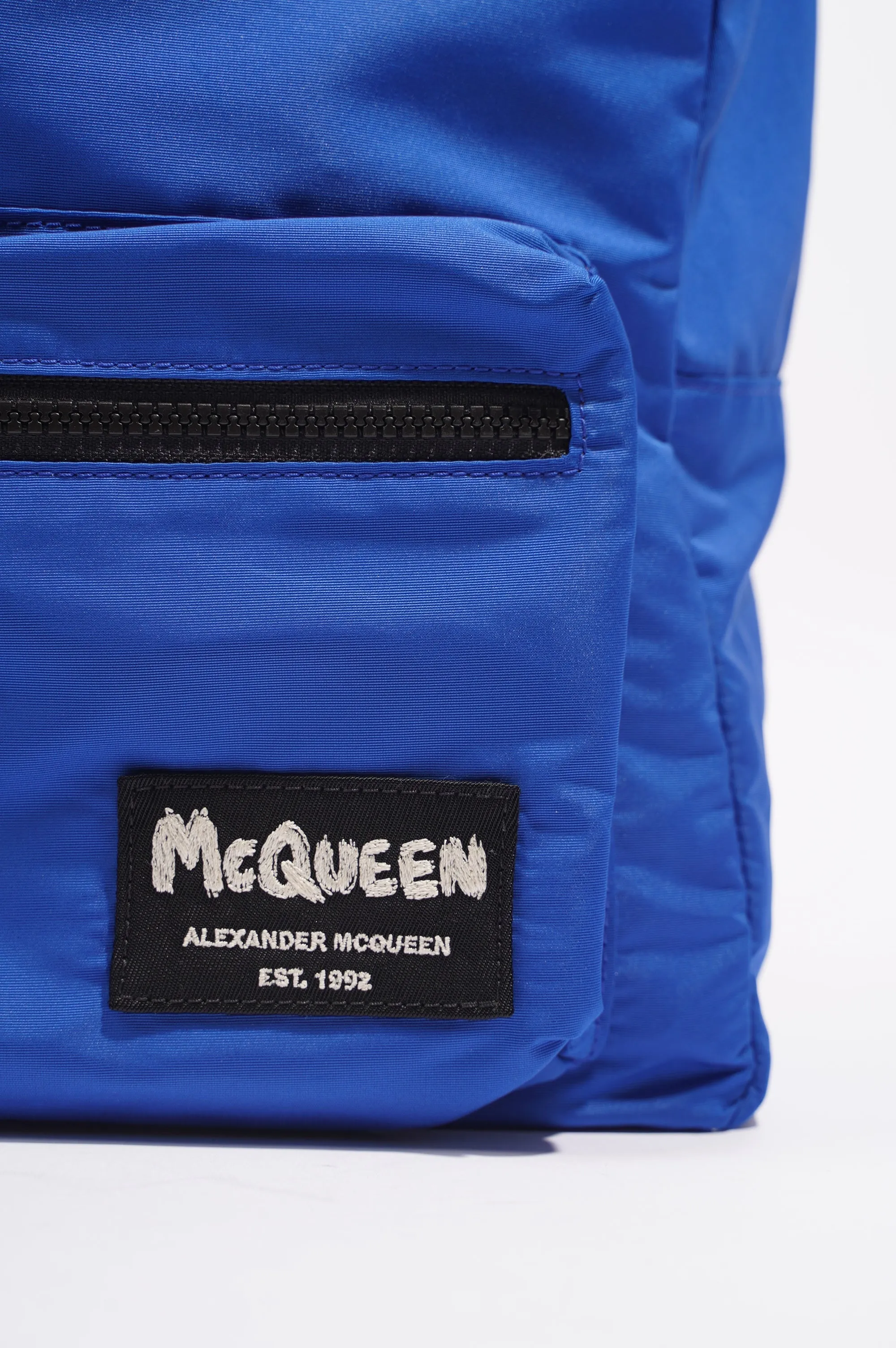 Alexander McQueen Mens Nylon Backpack Blue