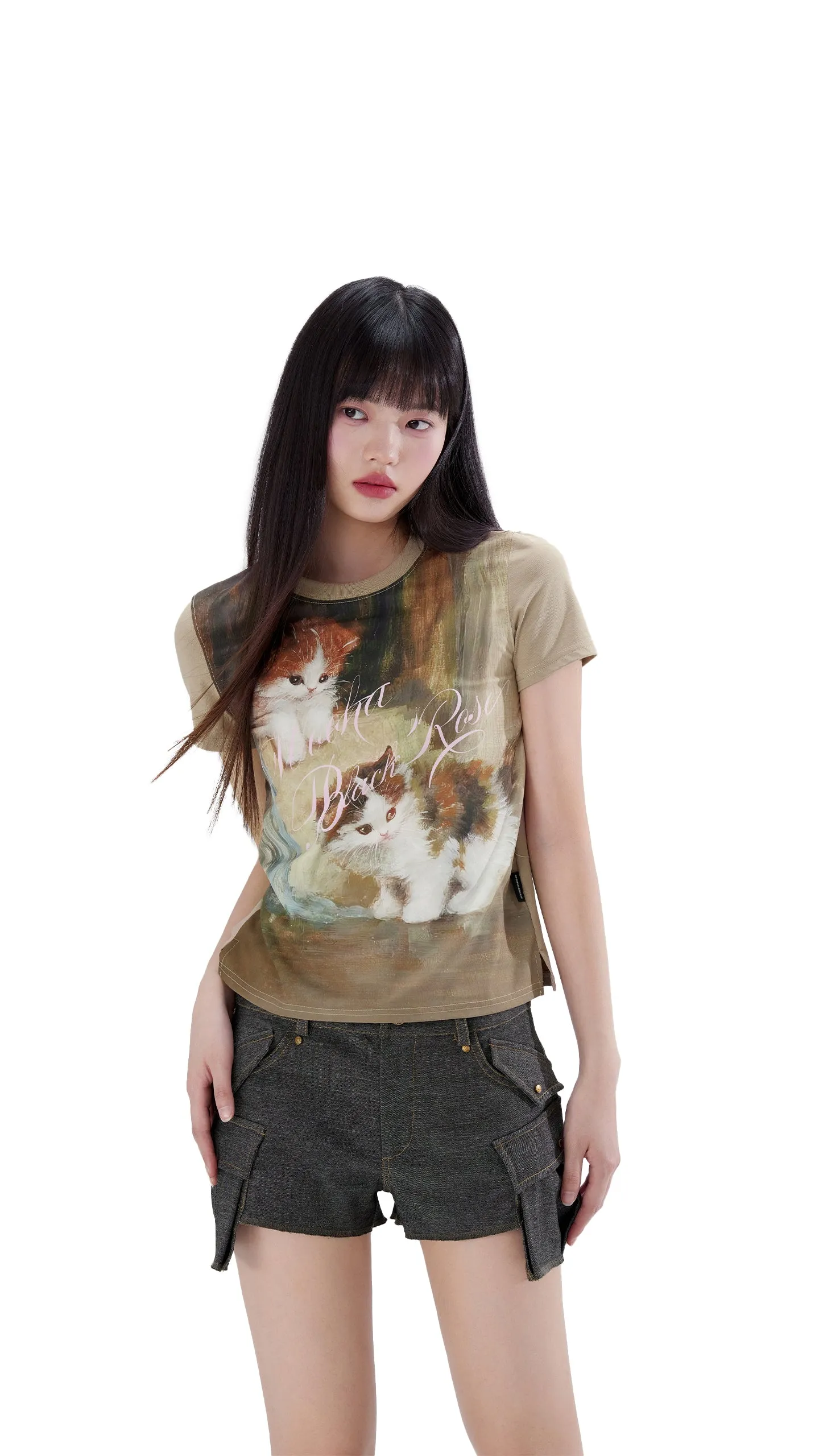 All-over Cute Animal Print T-shirt