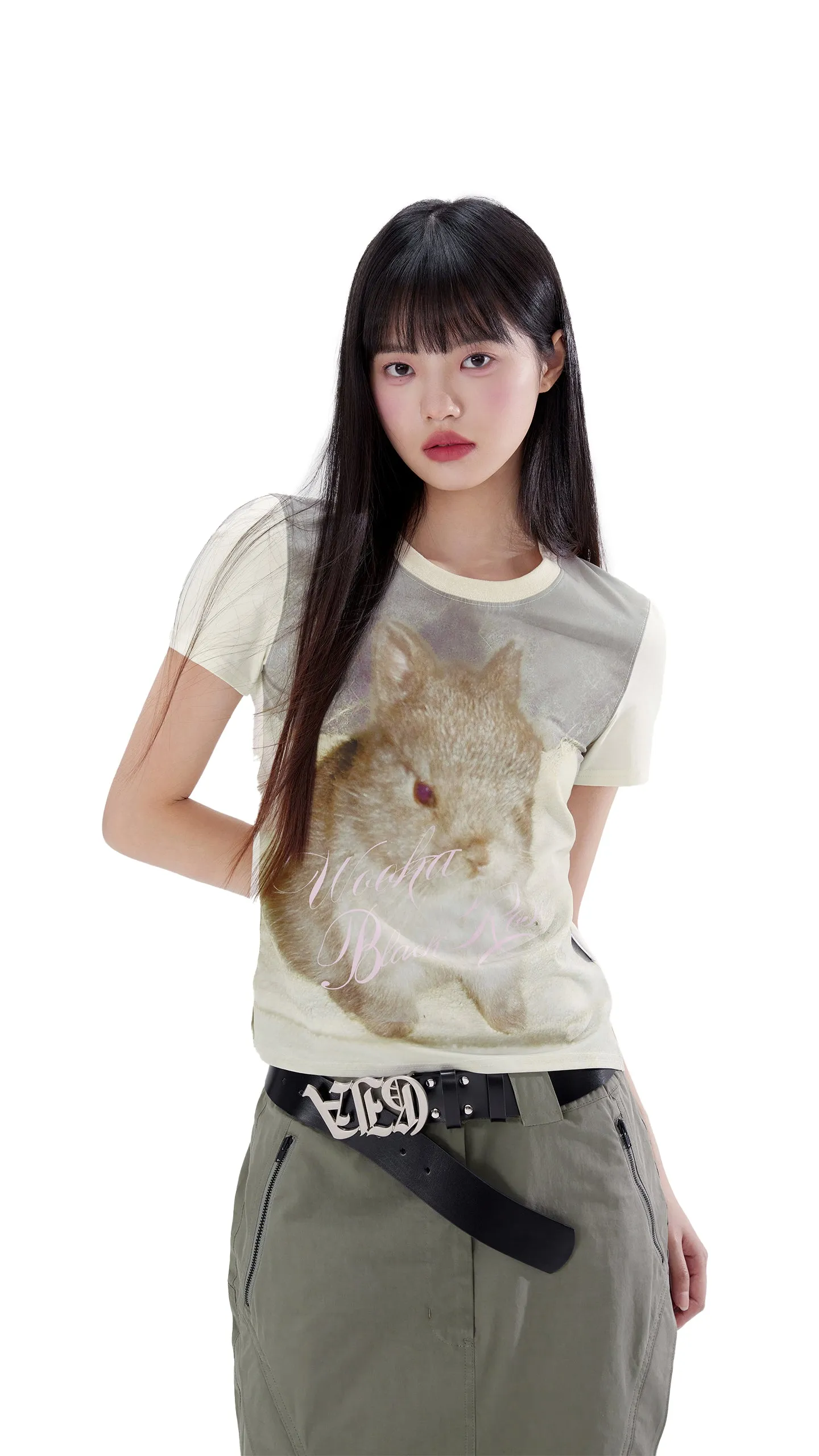 All-over Cute Animal Print T-shirt