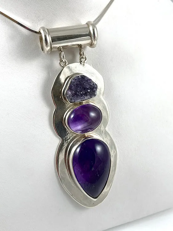 Amethyst & Sterling Silver Pendant