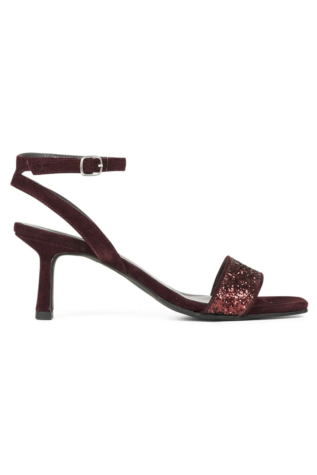 Angulus - Sandals- Block heels - 1710/2195 Bordeaux Glitter