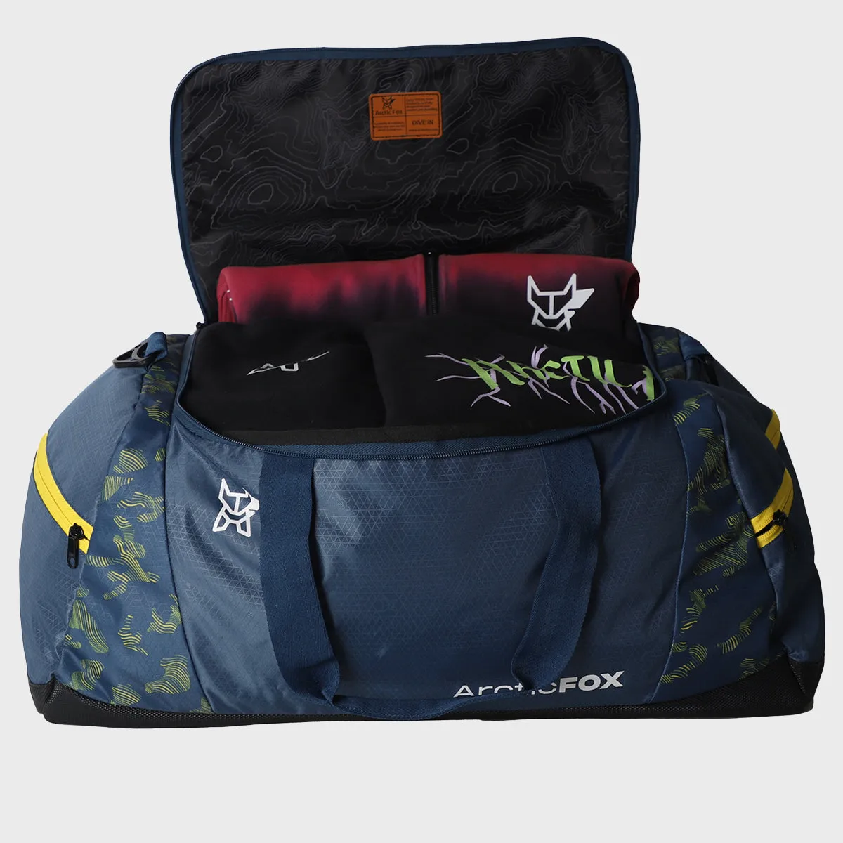 Arctic Fox Game Vibrant Yellow Travel Duffle Bag