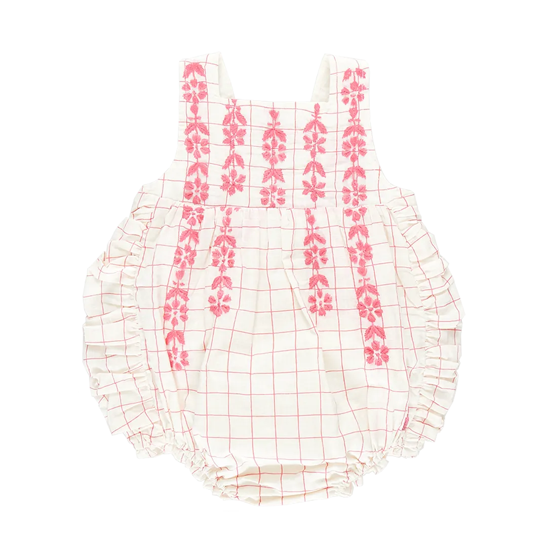 Baby Girls Betty Bubble - Pink Tattersall