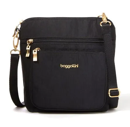 Baggallini Modern Pocket Crossbody Black with Gold