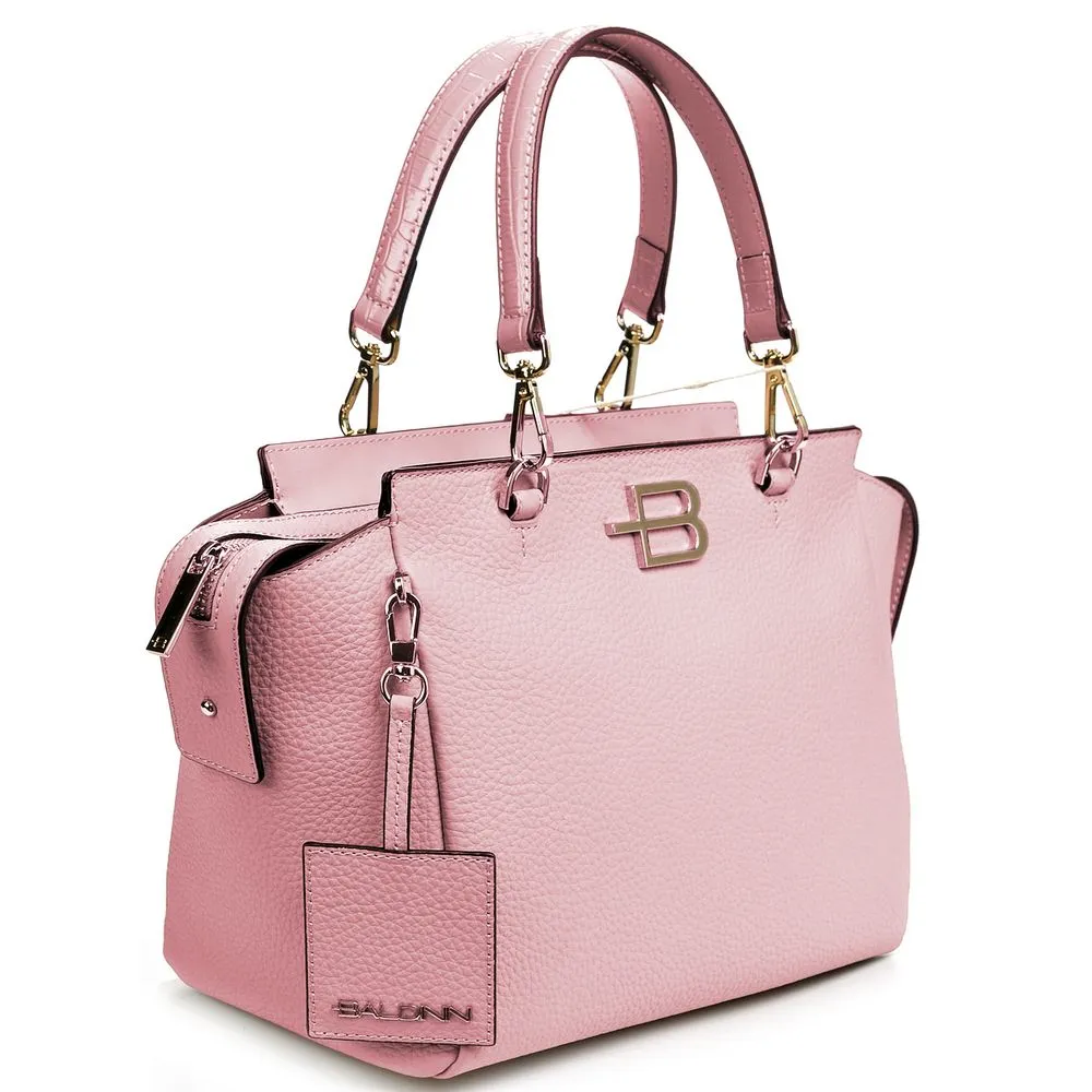 Baldinini Trend Chic Pink Textured Calfskin Women's Handbag