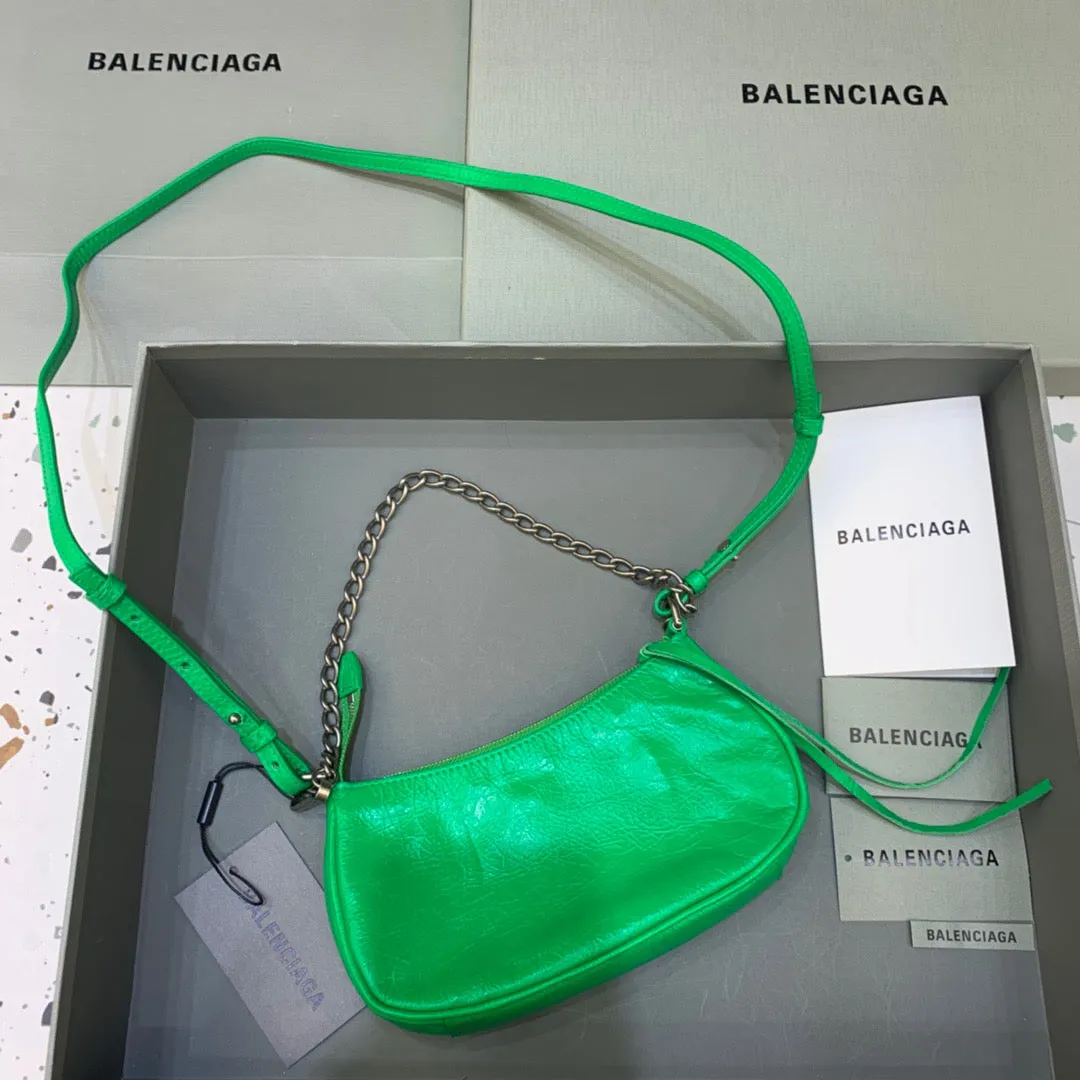 Balen Le Cagole Mini Bag With Chain In Green, For Women,  Bags 8.2in/21cm