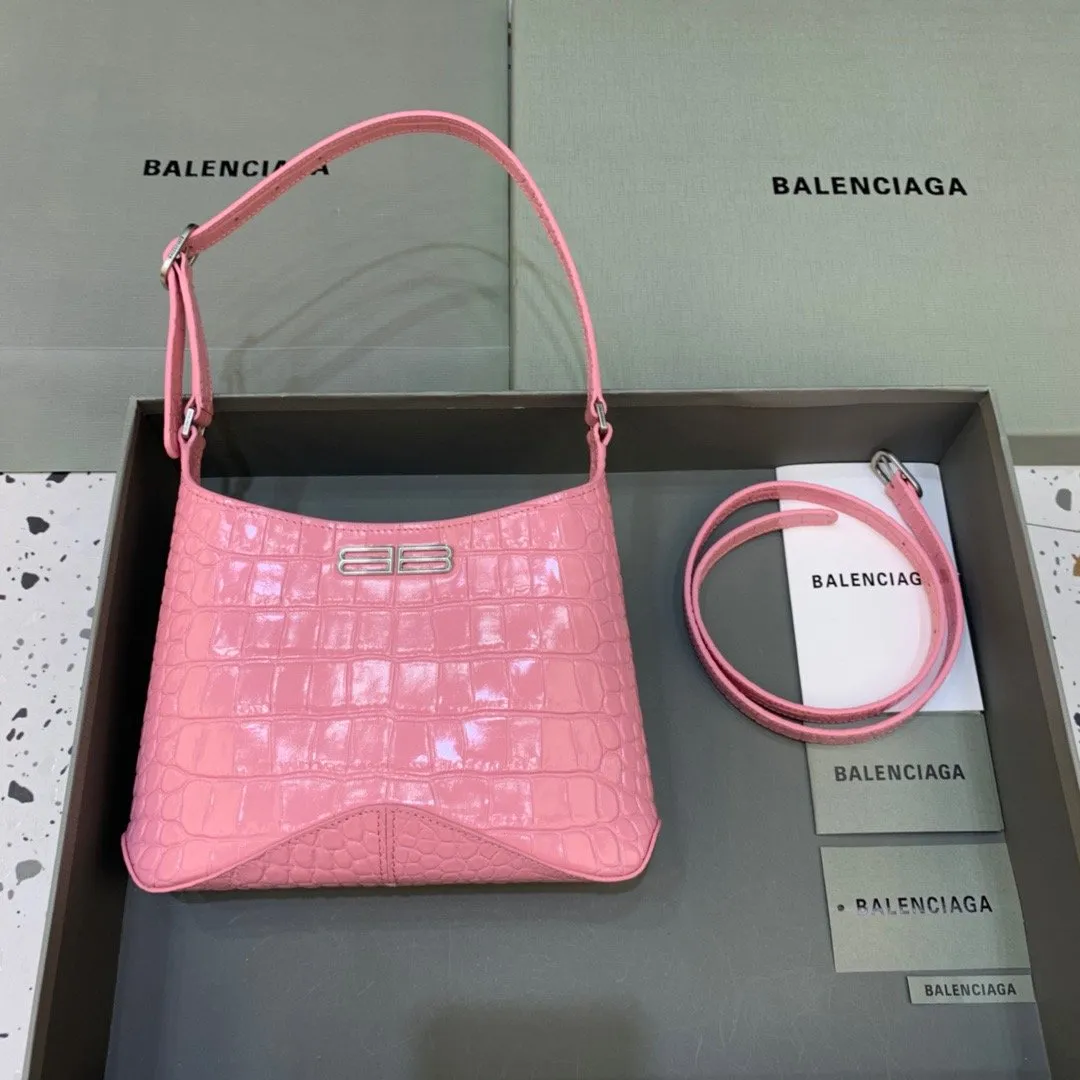 Balen XX Small Hobo Bag In Pink, For Women,  Bags 7.8in/20cm