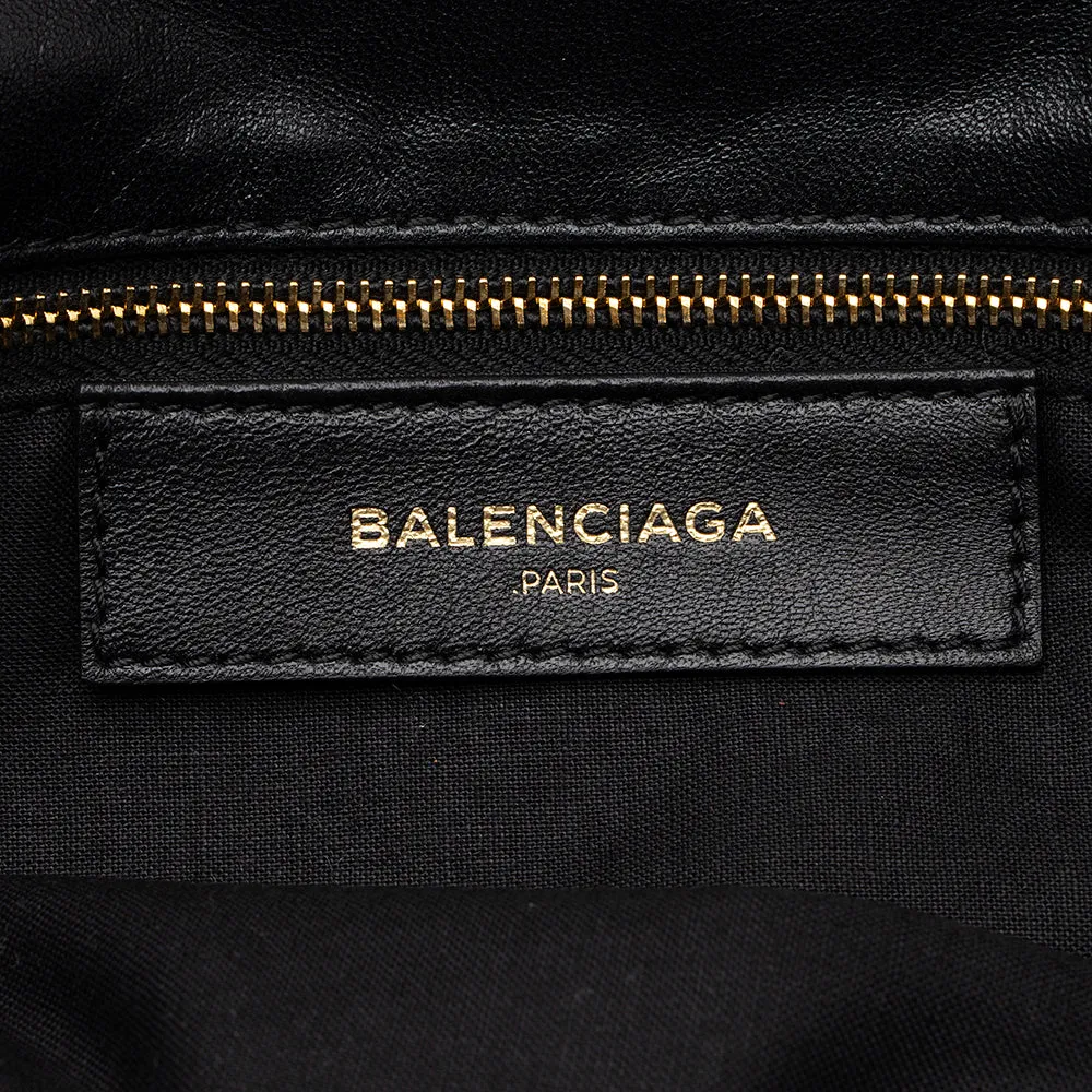 Balenciaga Agneau Metallic Edge Giant 12 Envelope Strap Clutch (SHF-18649)