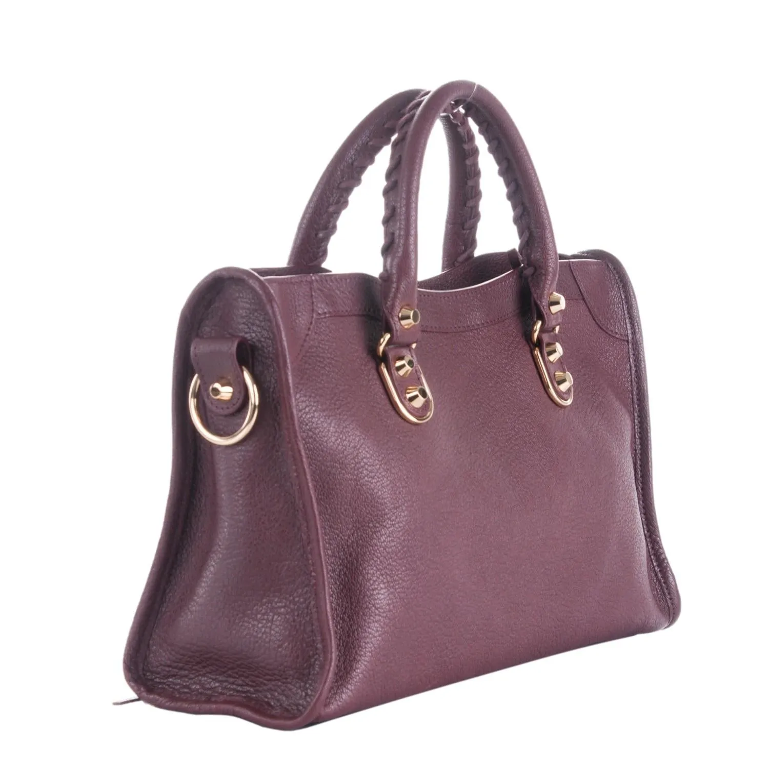 Balenciaga City Prune Purple Goat Leather Small Shoulder Bag