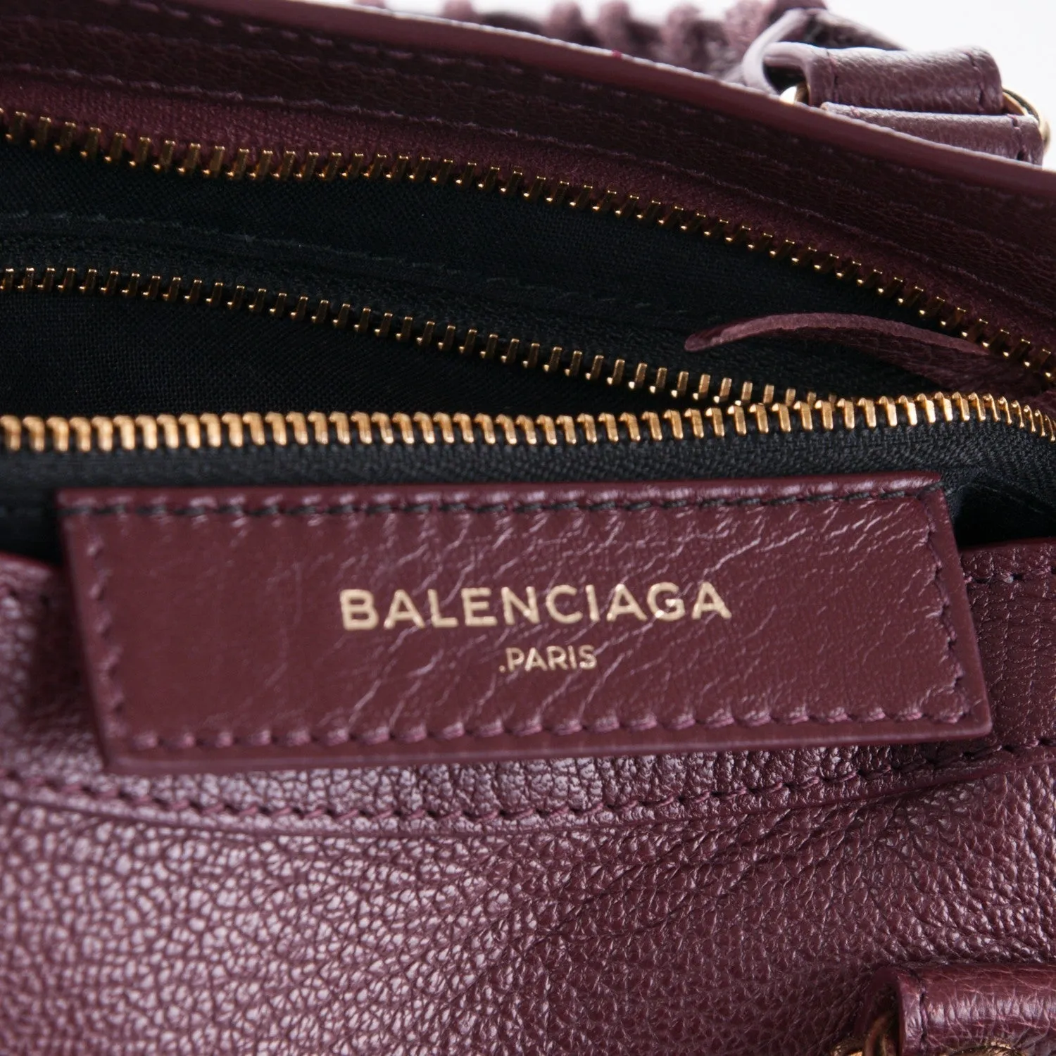 Balenciaga City Prune Purple Goat Leather Small Shoulder Bag