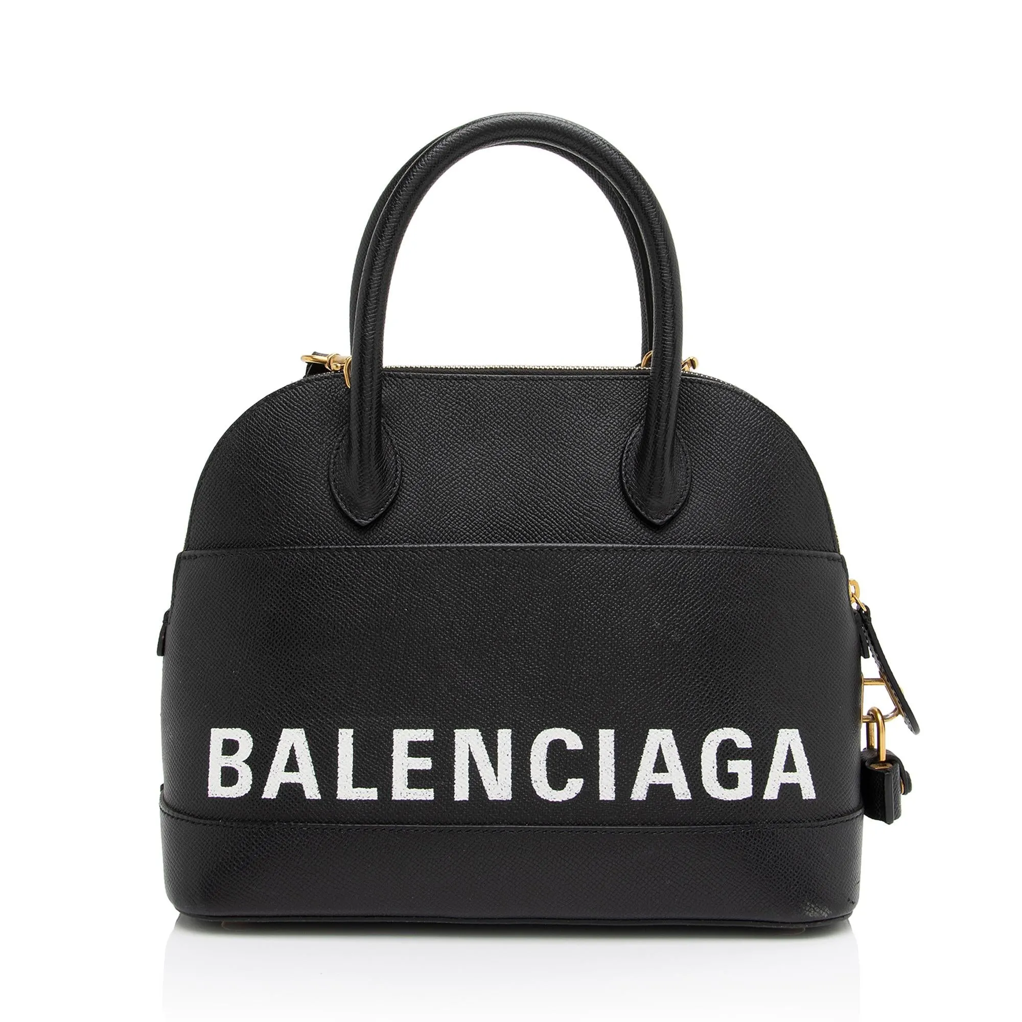 Balenciaga Grained Calfskin Ville Small Top Handle Bag (SHF-GKQvmA)