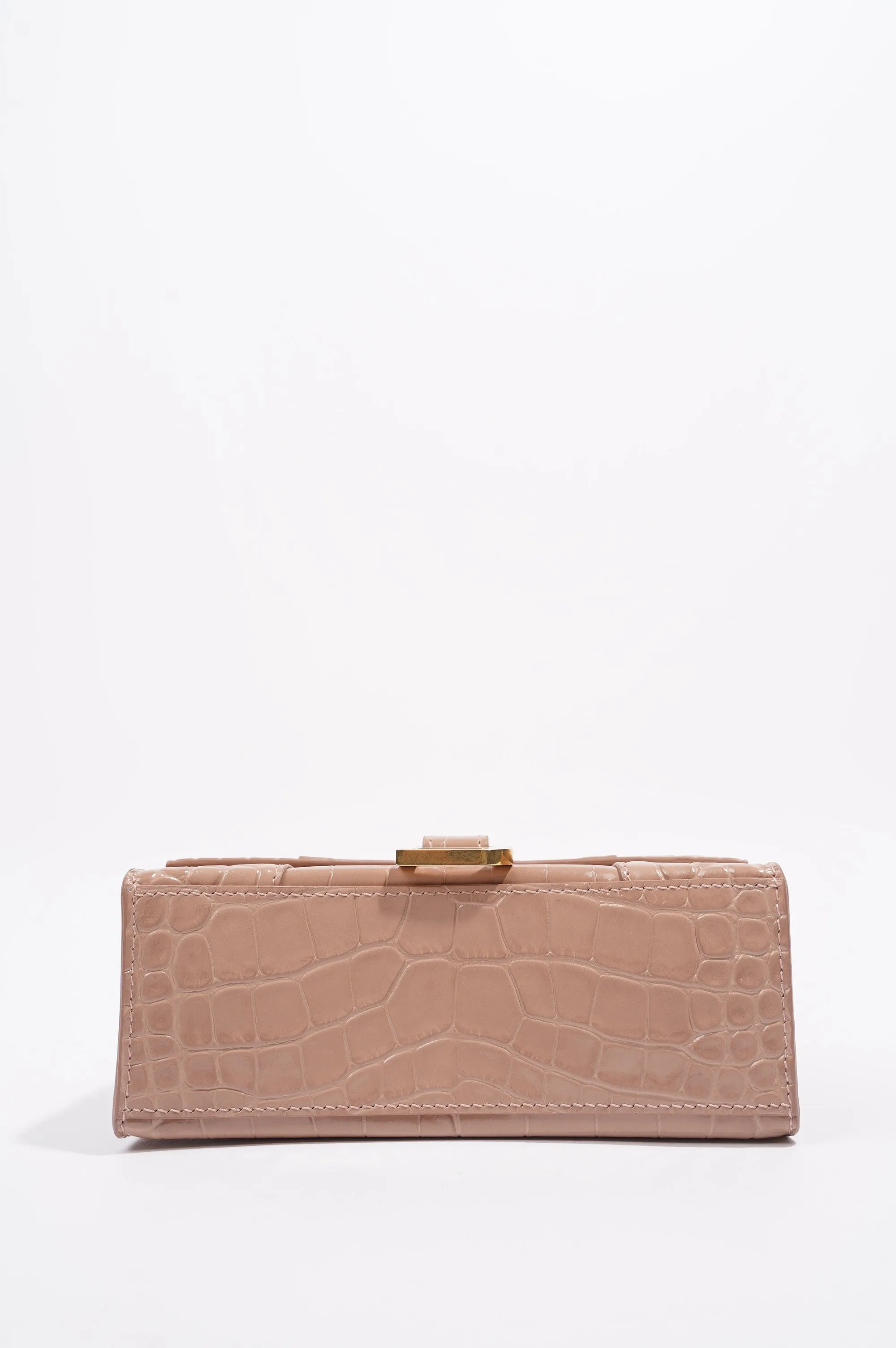 Balenciaga Hourglass Bag Dusty Pink Embossed Leather Small