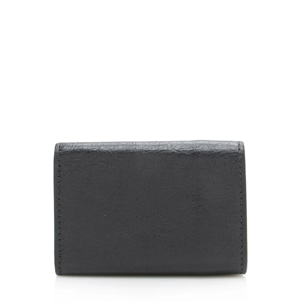 Balenciaga Leather Mini City Wallet (SHF-13620)