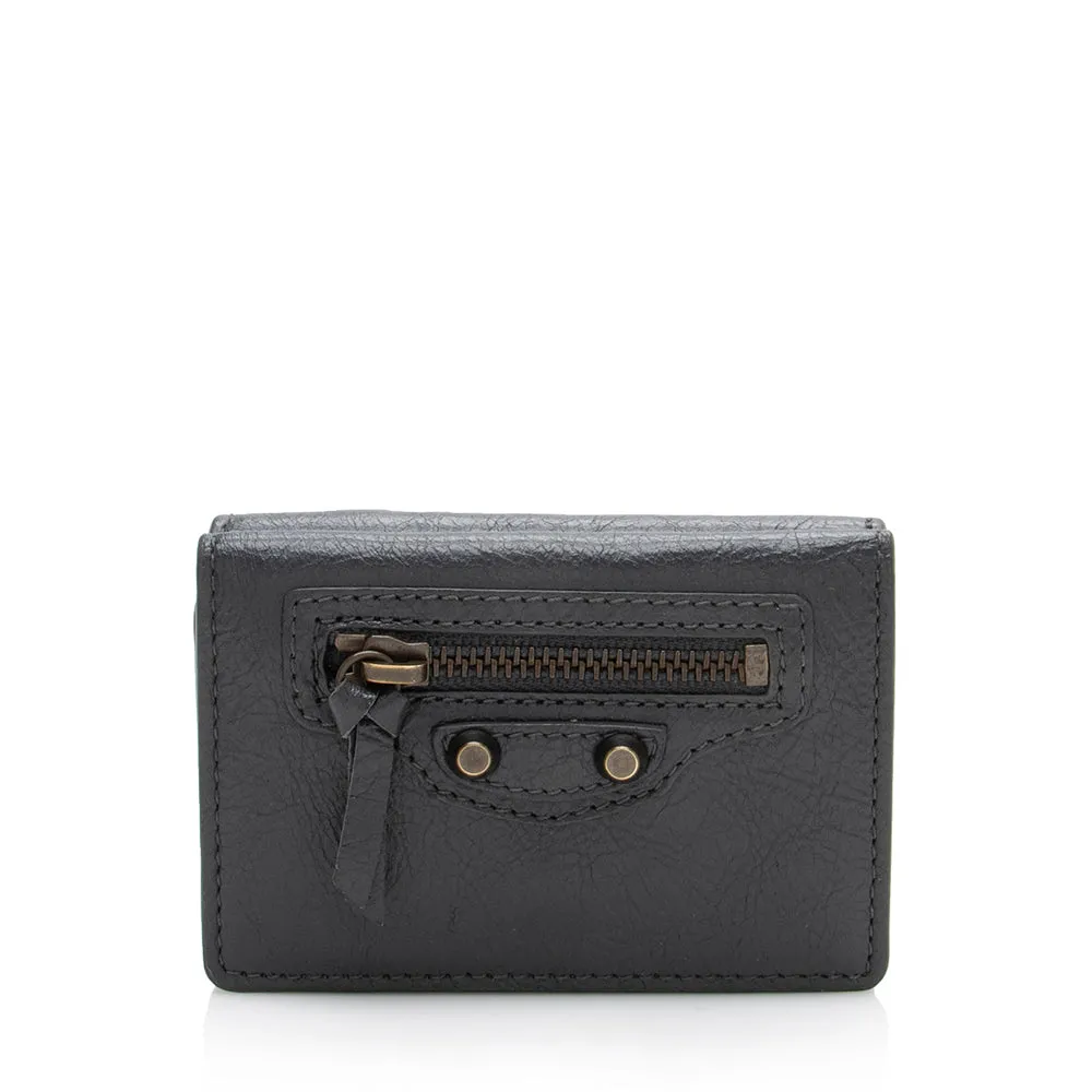 Balenciaga Leather Mini City Wallet (SHF-13620)