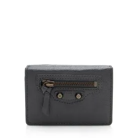 Balenciaga Leather Mini City Wallet (SHF-13620)