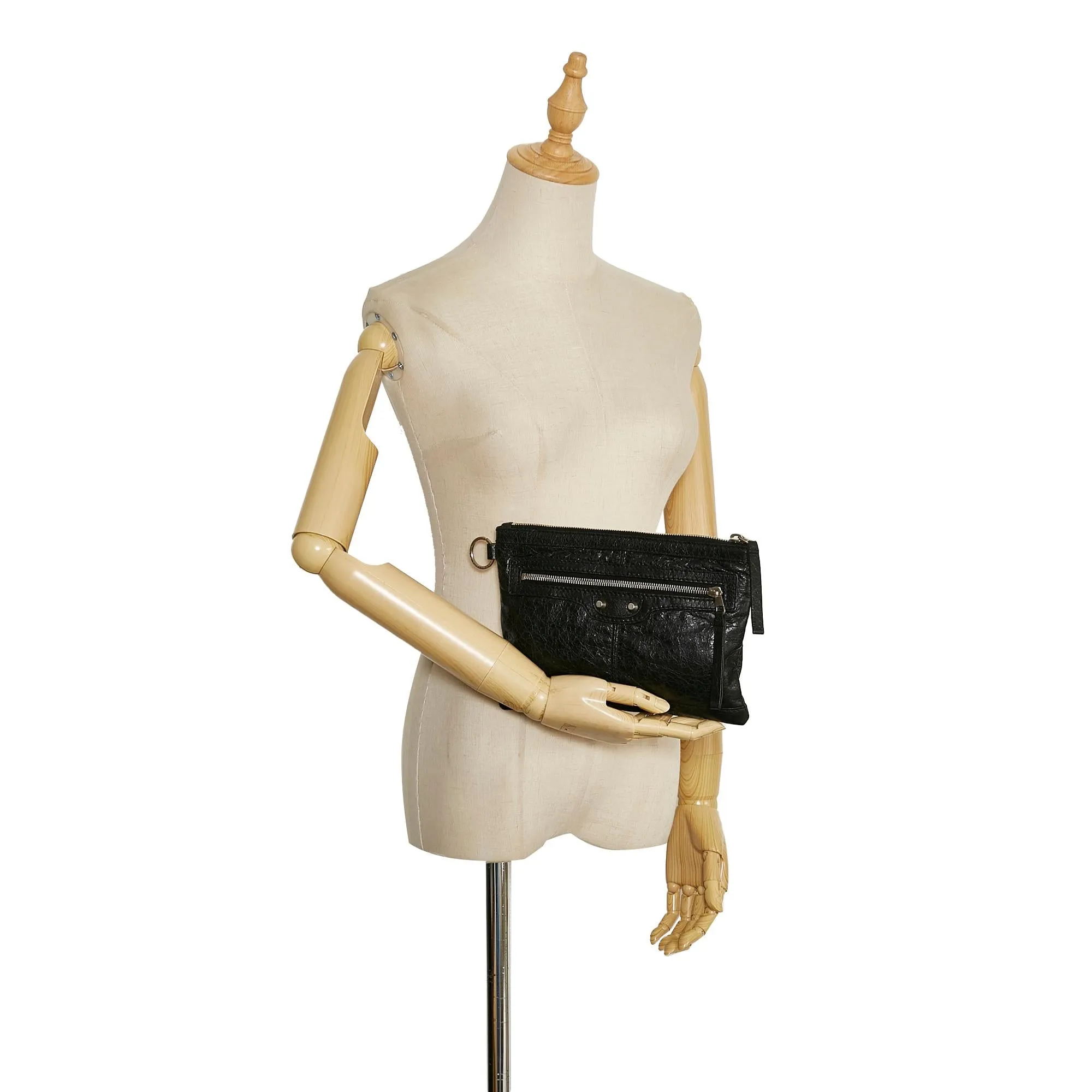 Balenciaga Motocross Classic Clip Clutch Bag (SHG-3mbKrw)