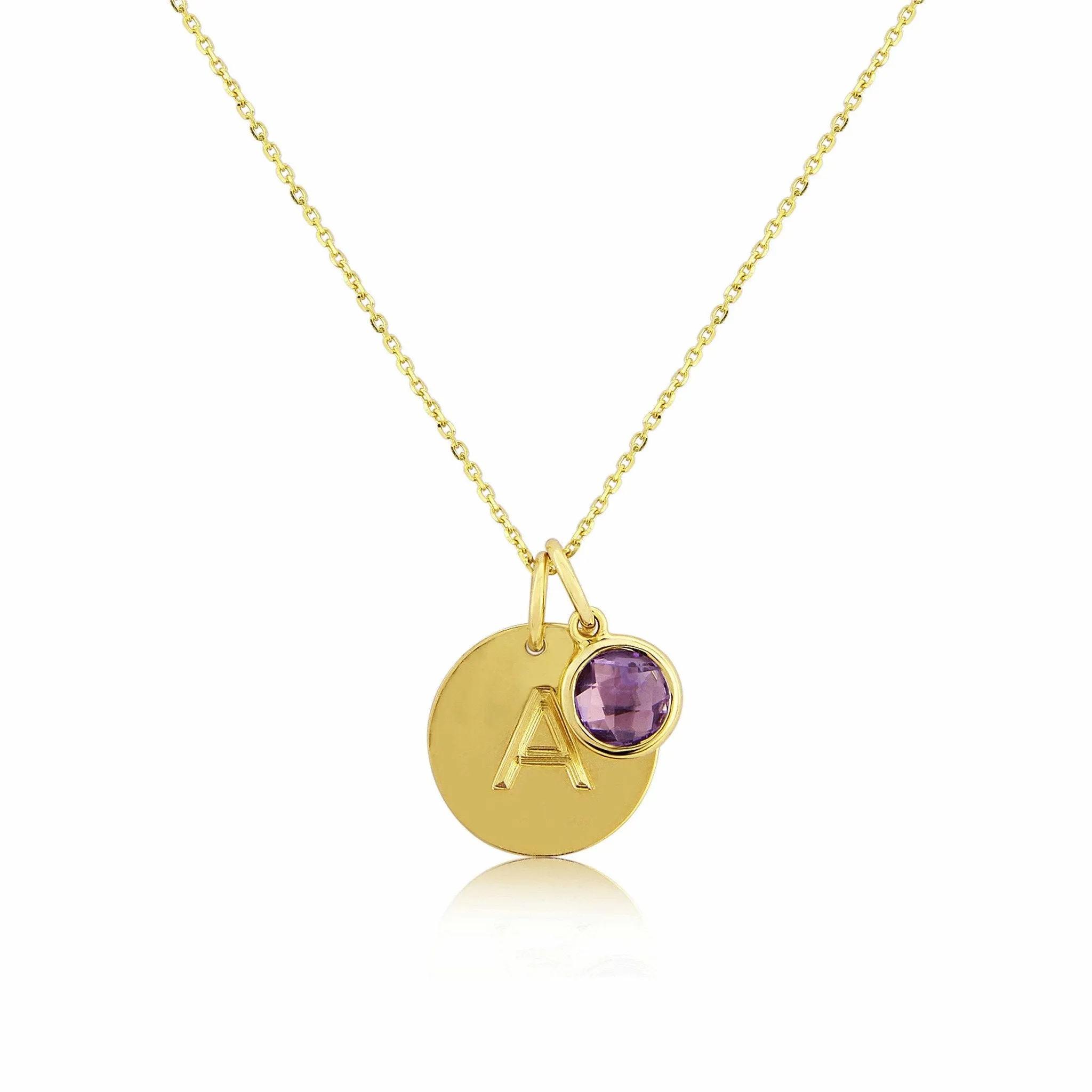 Bali 9ct Gold & Amethyst February Birthstone Pendant