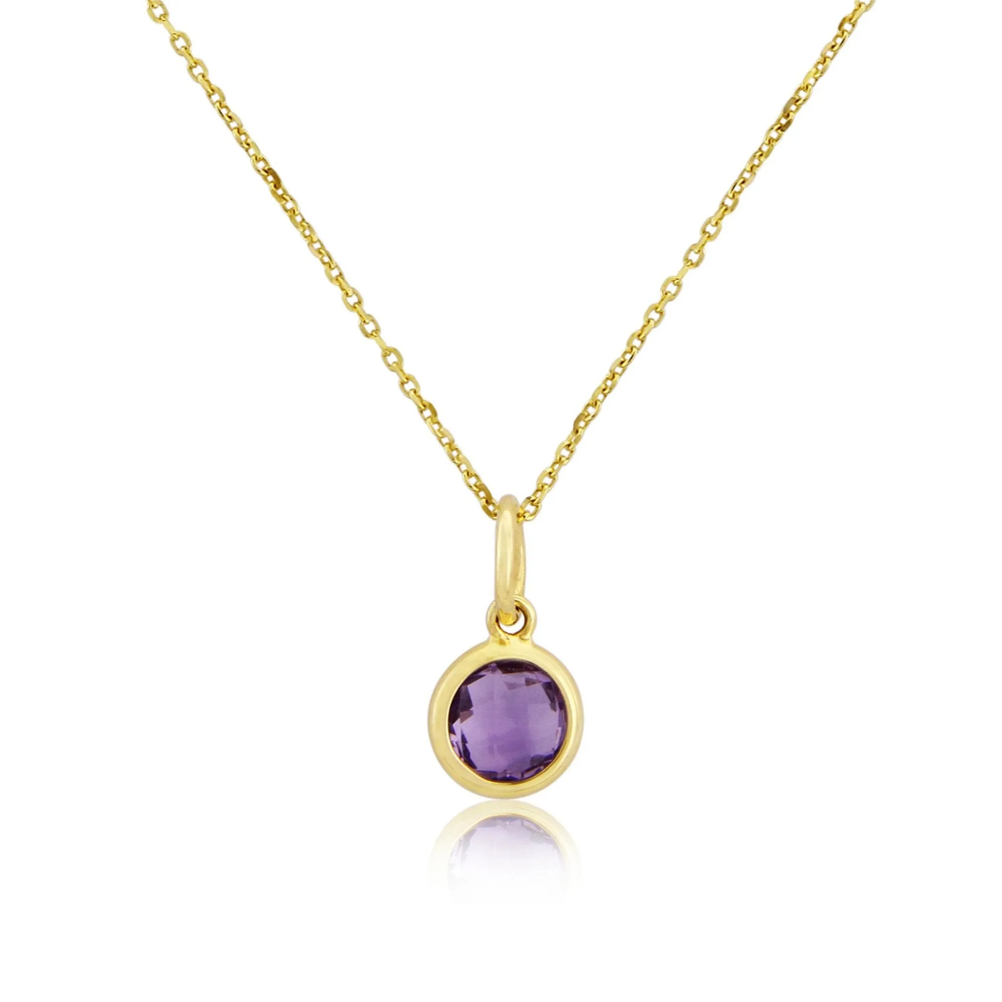 Bali 9ct Gold & Amethyst February Birthstone Pendant