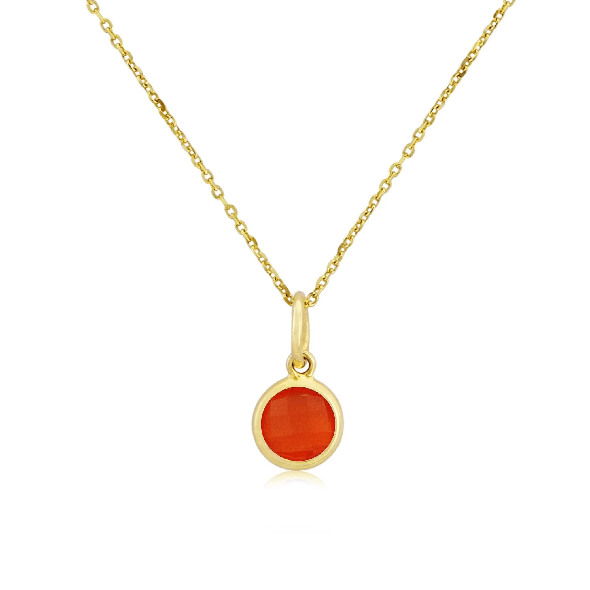 Bali 9ct Gold & Carnelian July Birthstone Pendant