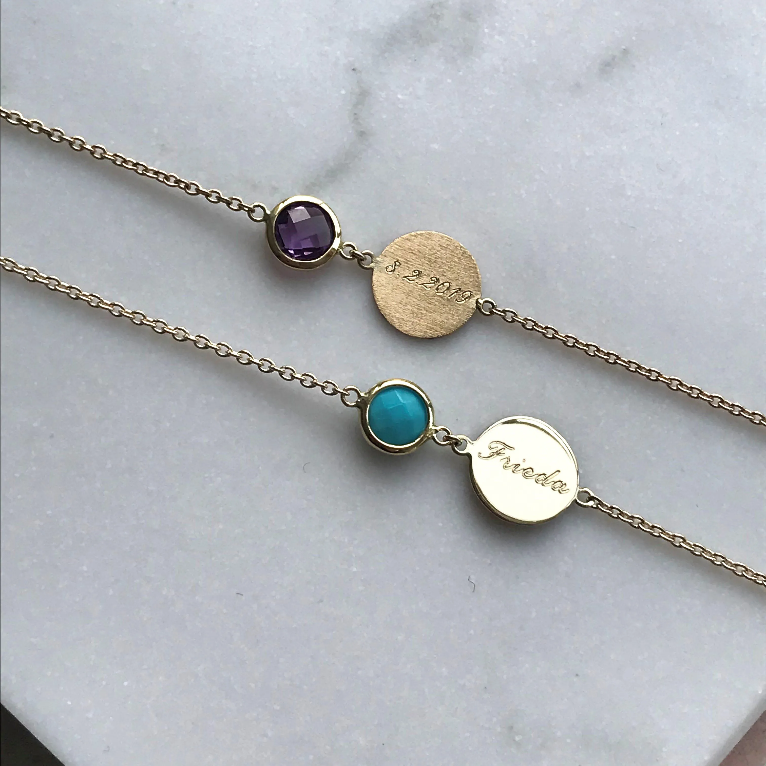 Bali 9ct Gold Birthstone Bracelet