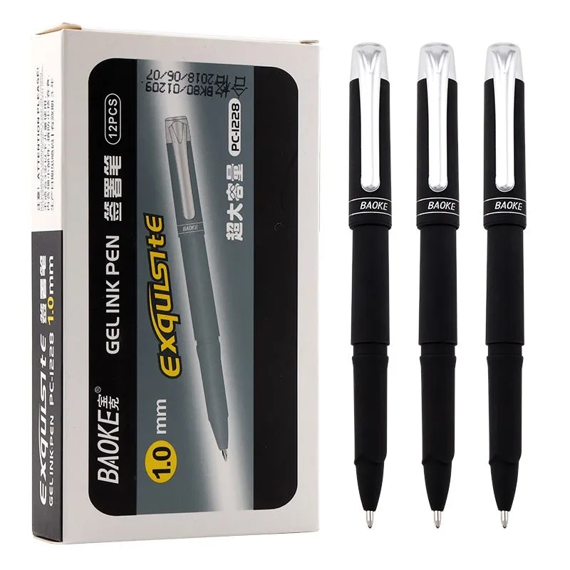 Baoke Black Gel Ink Pens 1.0 mm PC1228 - Pack of 3