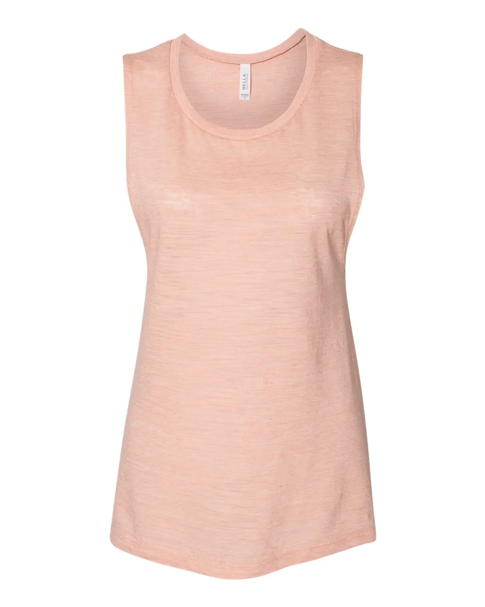 Bella   Canvas 8803 Women's Flowy Scoop Muscle Tank - Peach Slub