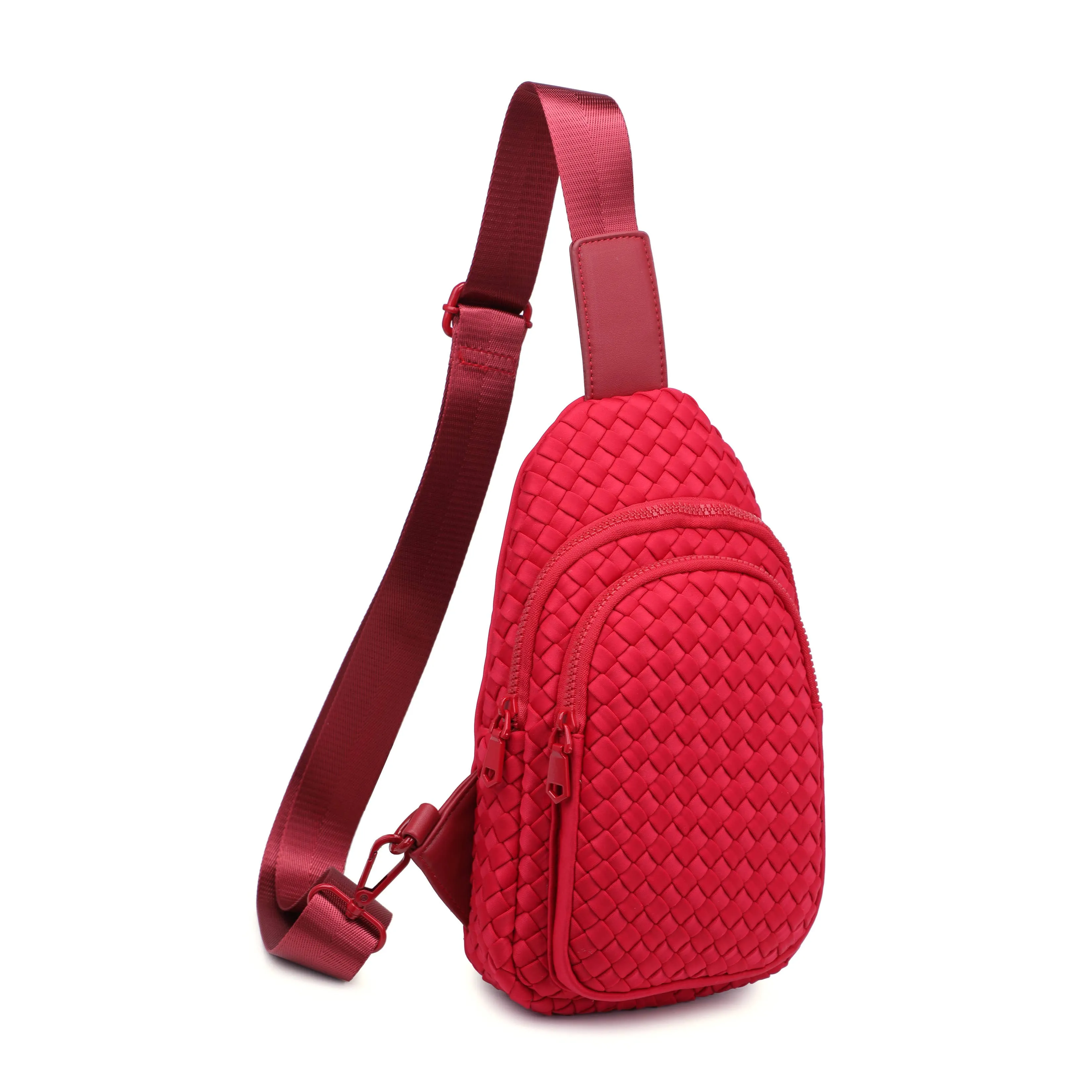 Beyond The Horizon - Woven Neoprene Sling Backpack: Cream