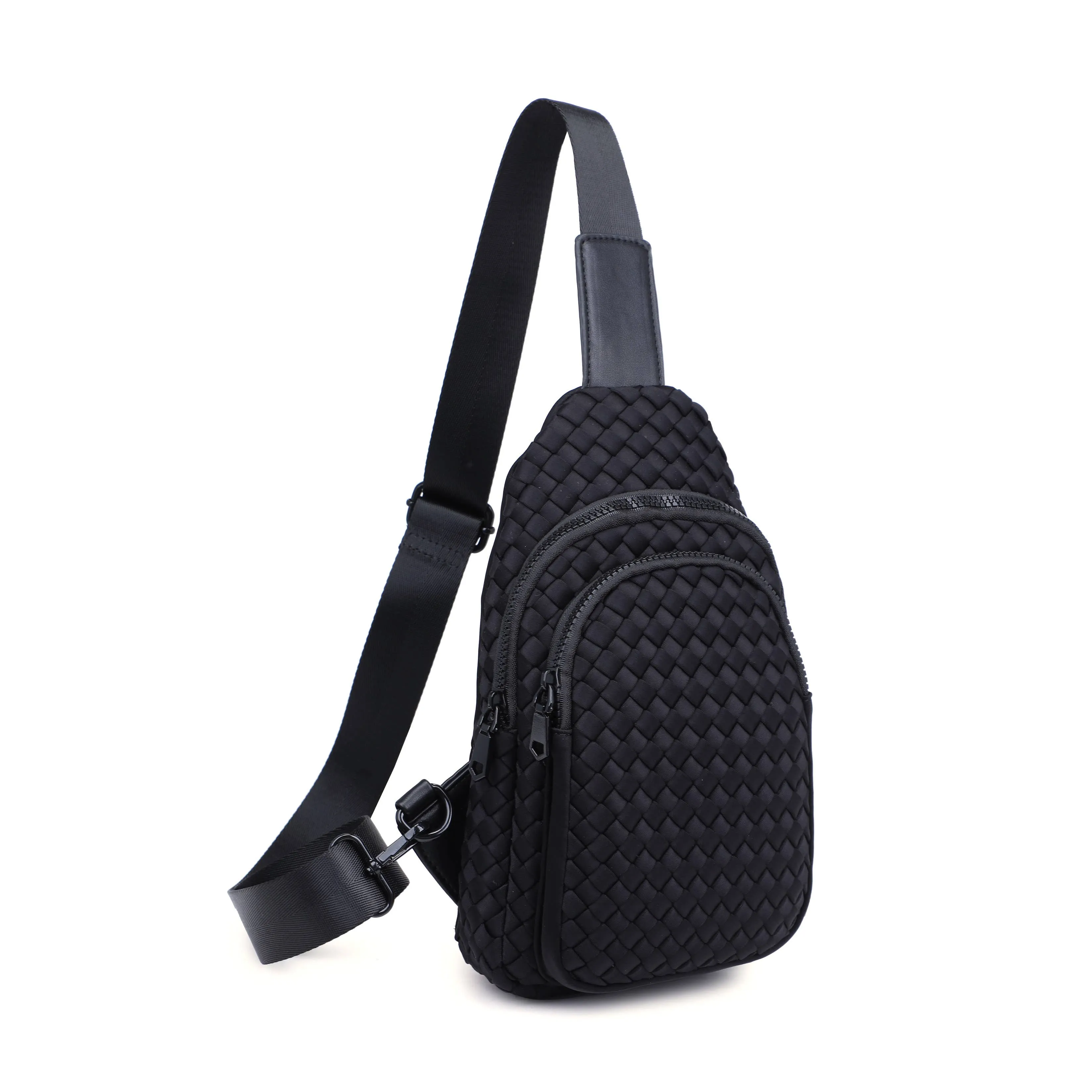 Beyond The Horizon - Woven Neoprene Sling Backpack: Cream