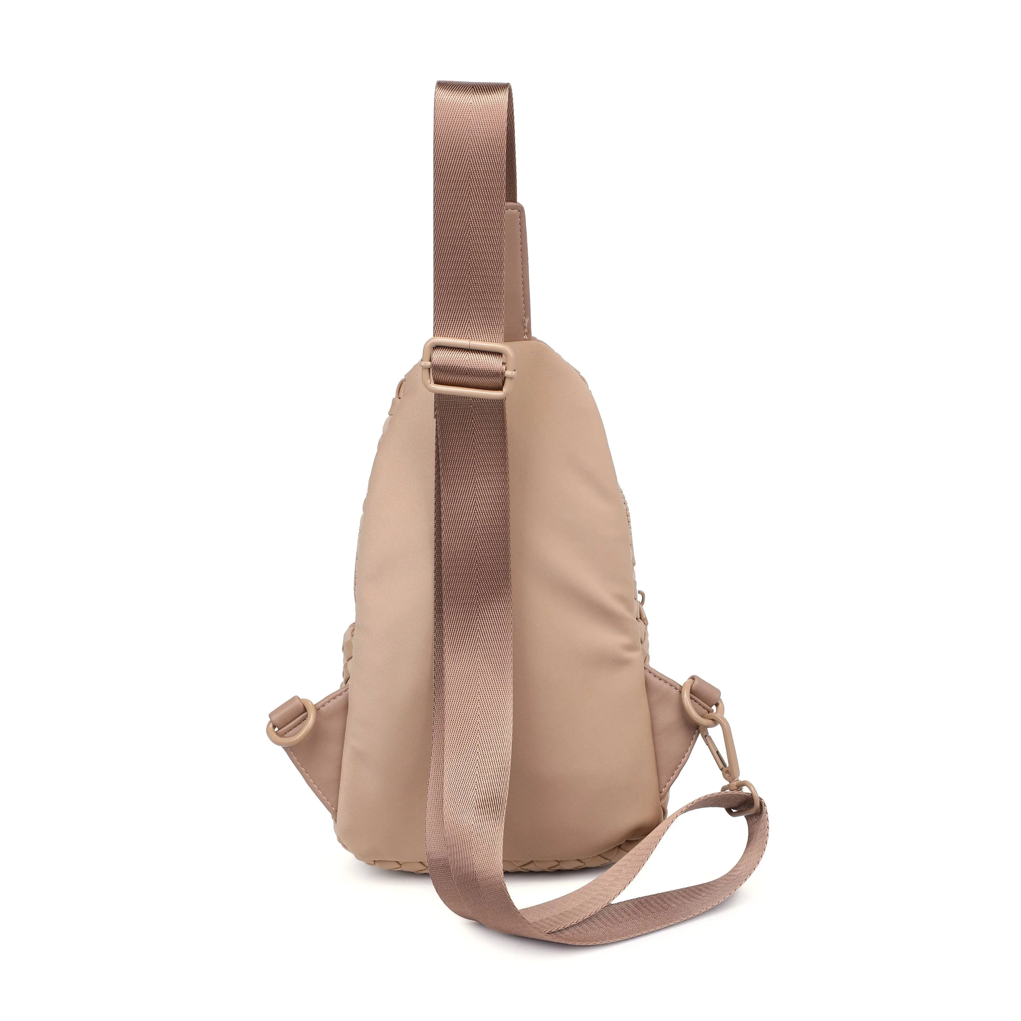 Beyond The Horizon - Woven Neoprene Sling Backpack: Cream