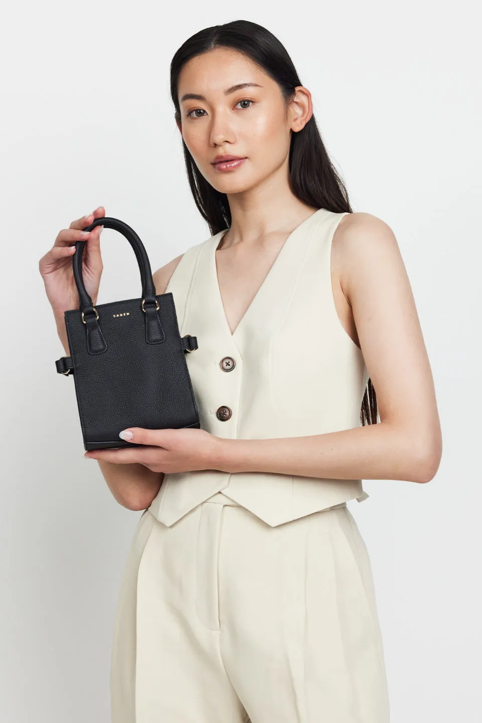 Bianca Black Small Crossbody Bag