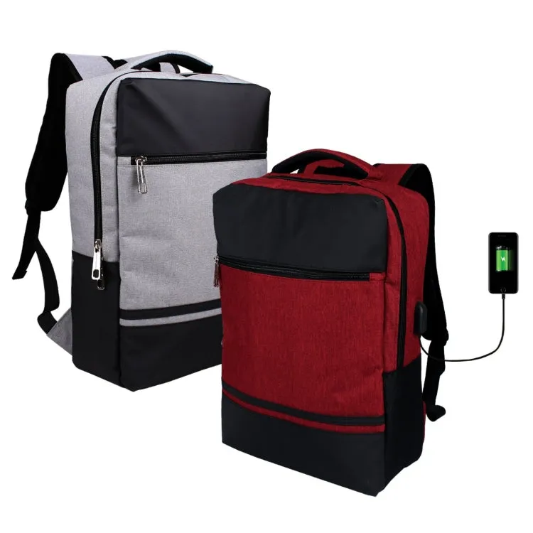 BL 9974 - Polyester and Nylon Laptop Backpack with USB Port