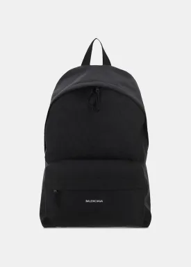 Black Explorer Nylon Backpack