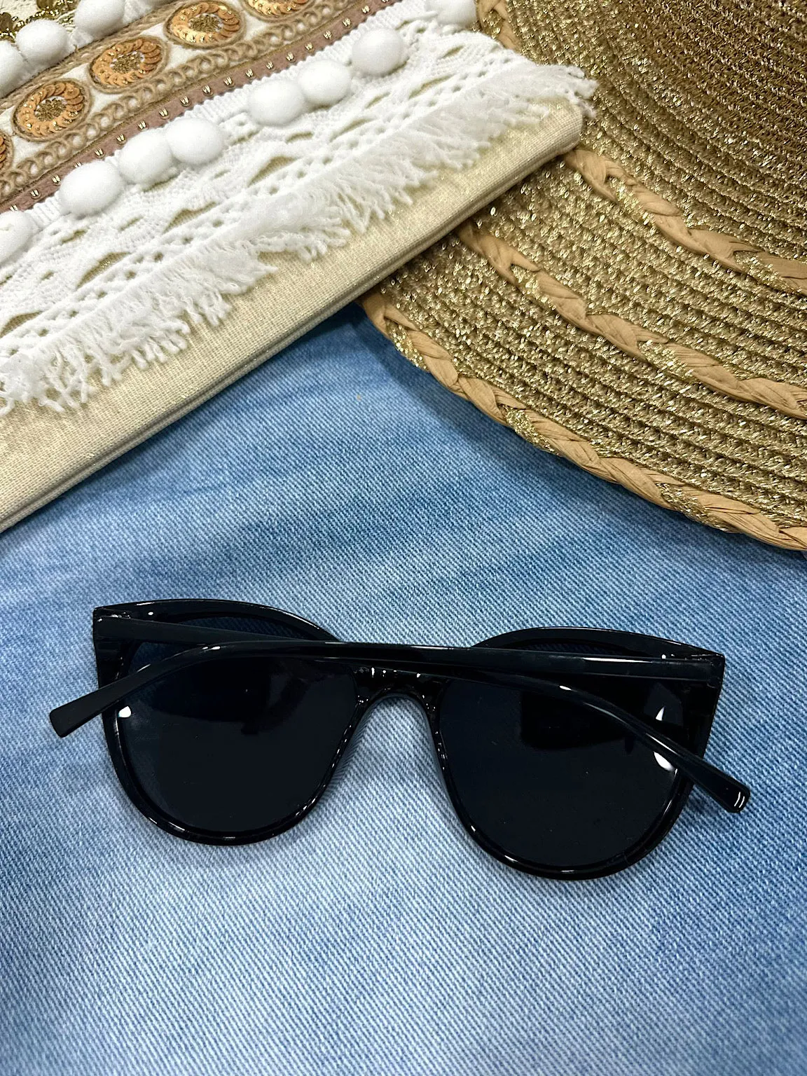 Black Glitter Sunglasses Tegan