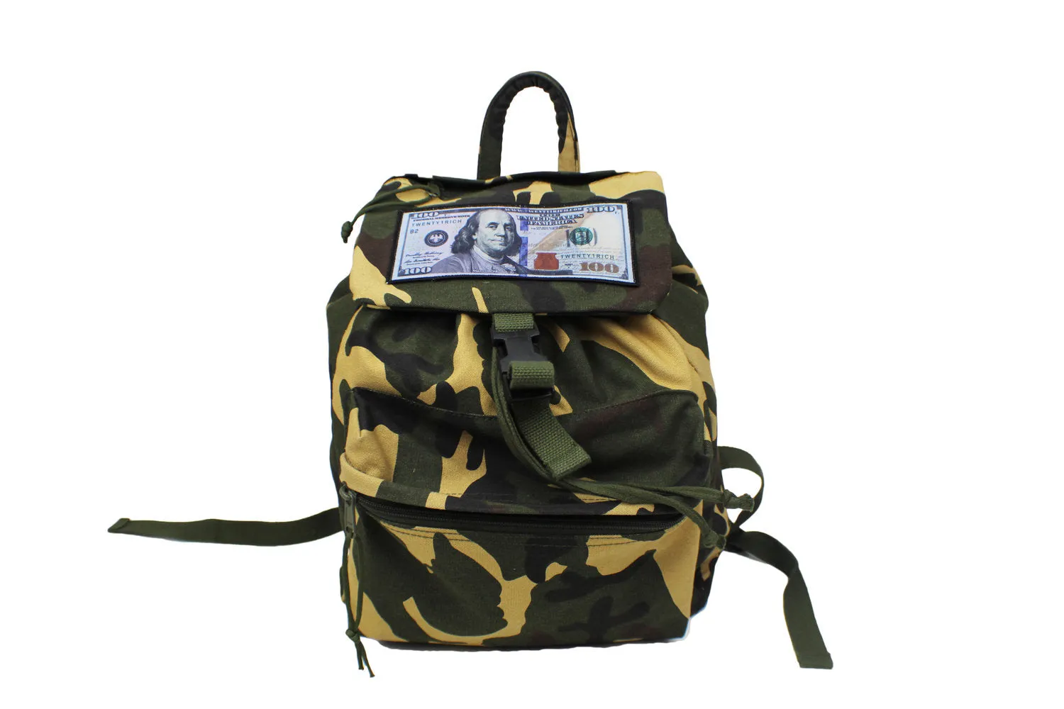 'Blue Hundreds' Camo Flap Backpack