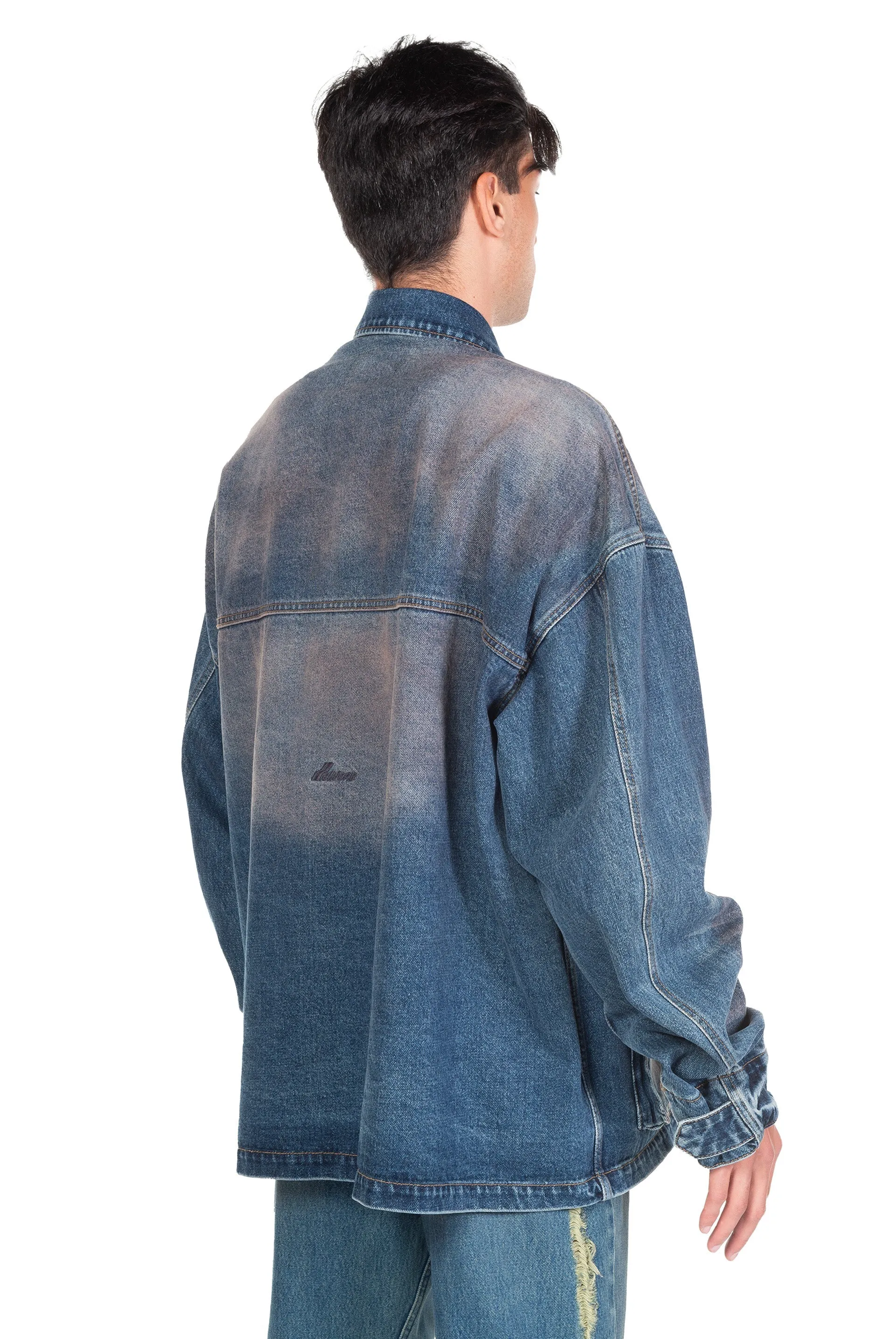 Blue Washed Multi-Pocket Jacket