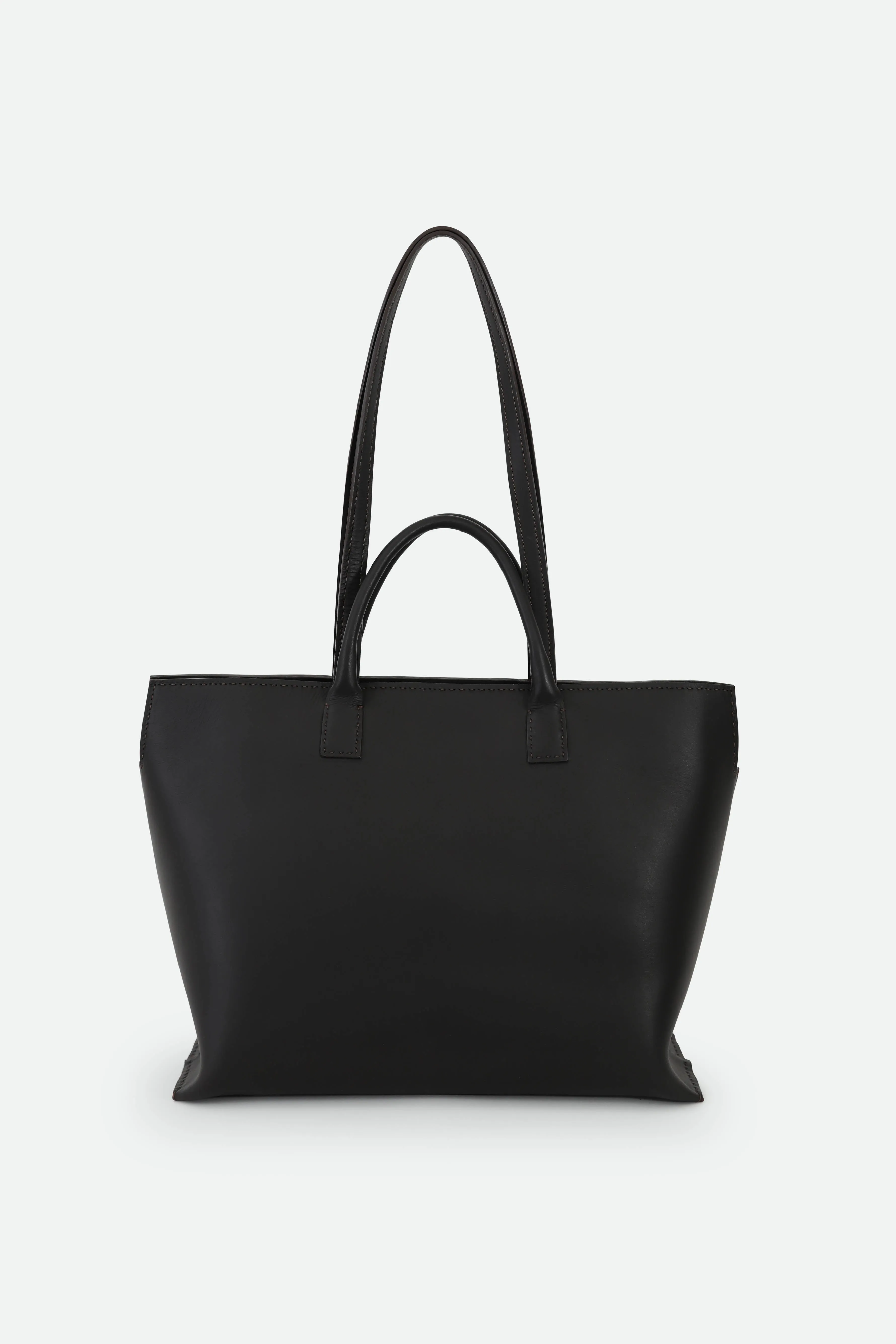 BOLZANO FRENCH BARENIA LEATHER TOTE IN ESPRESSO