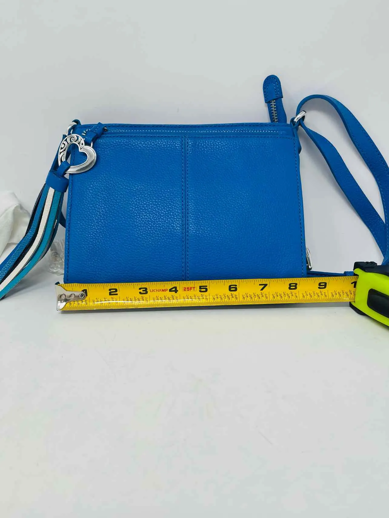 Brighton Royal Blue Pebbled Leather W/ BAG! Designer Crossbody Purse