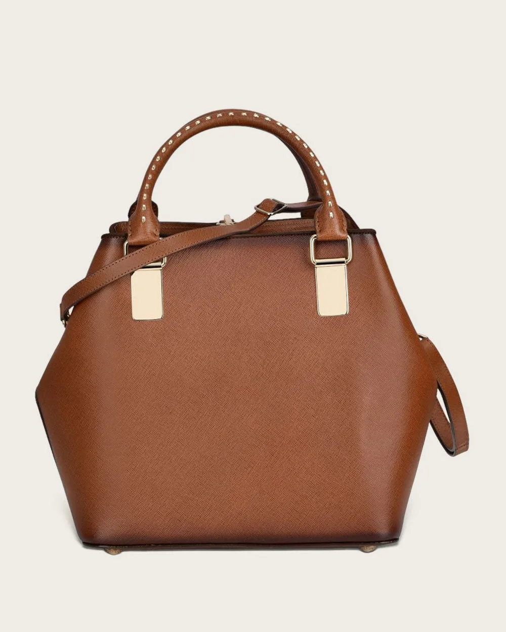 Brown sheep tote handbag