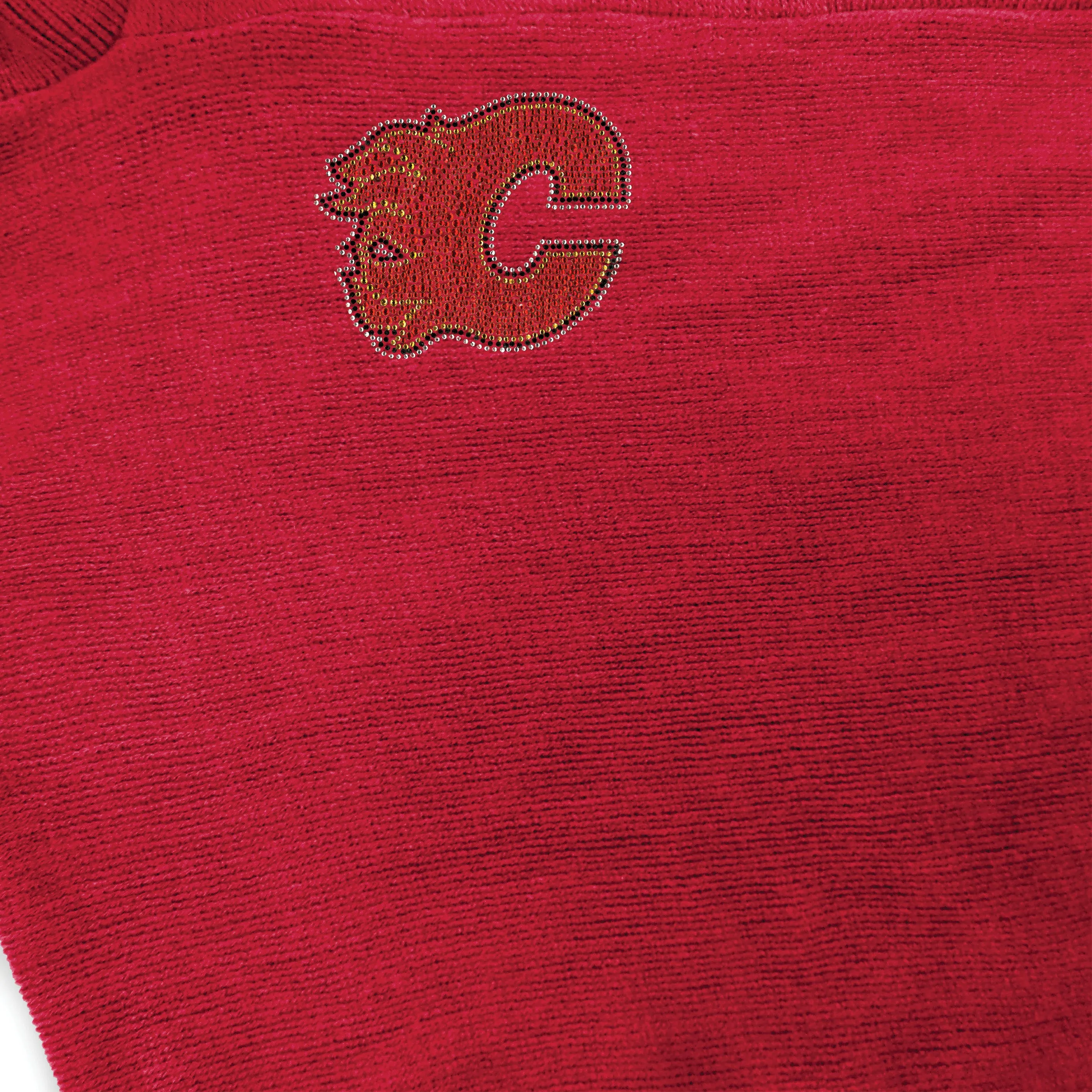 Calgary Flames Crystal Knit Poncho