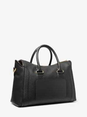 Carine Large Pebbled Leather Satchel