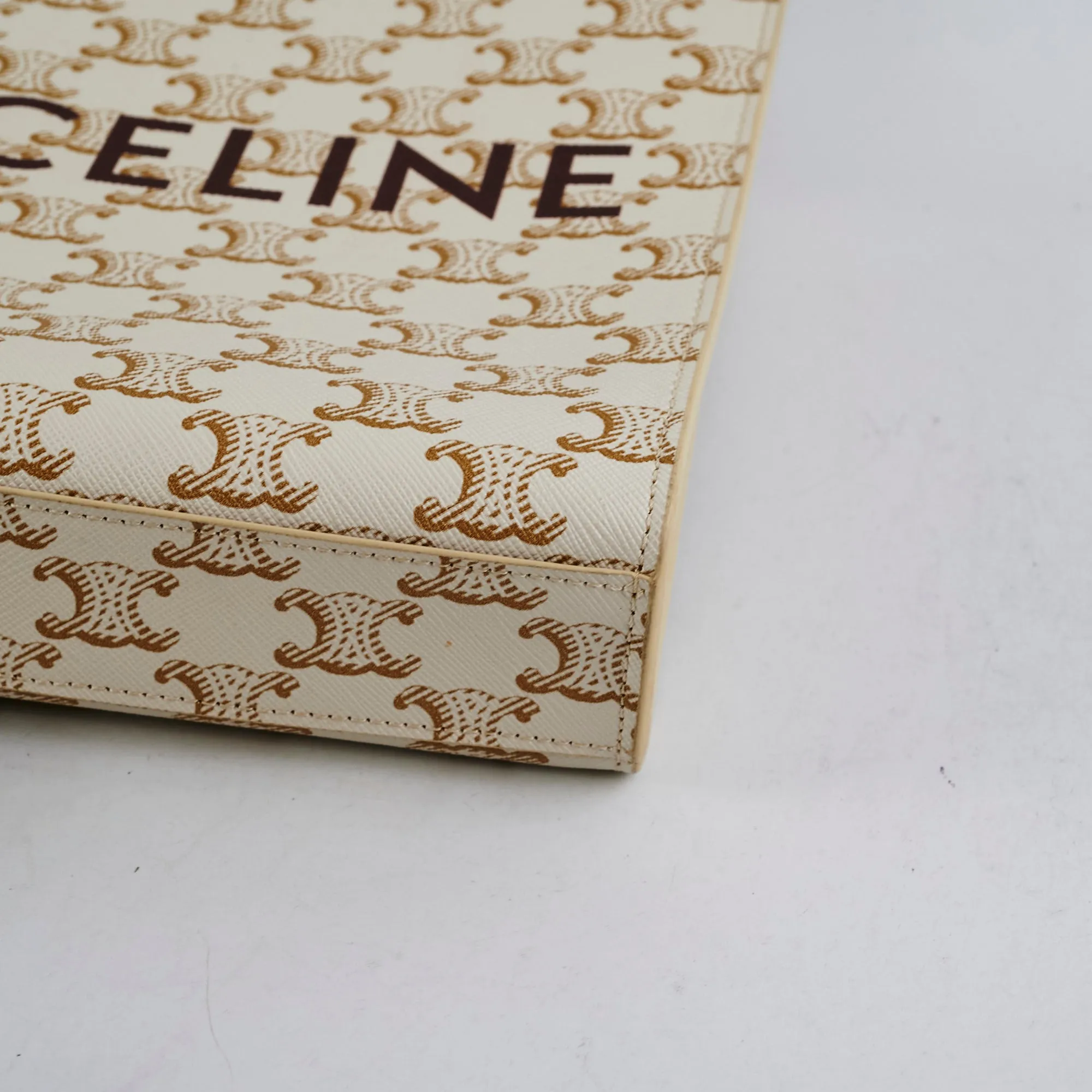 Celine Mini Vertical Cabas Canvas Logo Tote