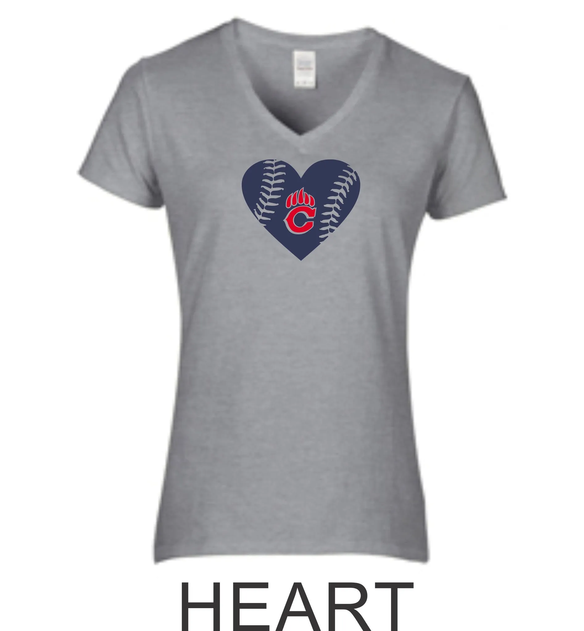 Chap Baseball Ladies Short Sleeve Tee in 4 Designs- Matte or Glitter