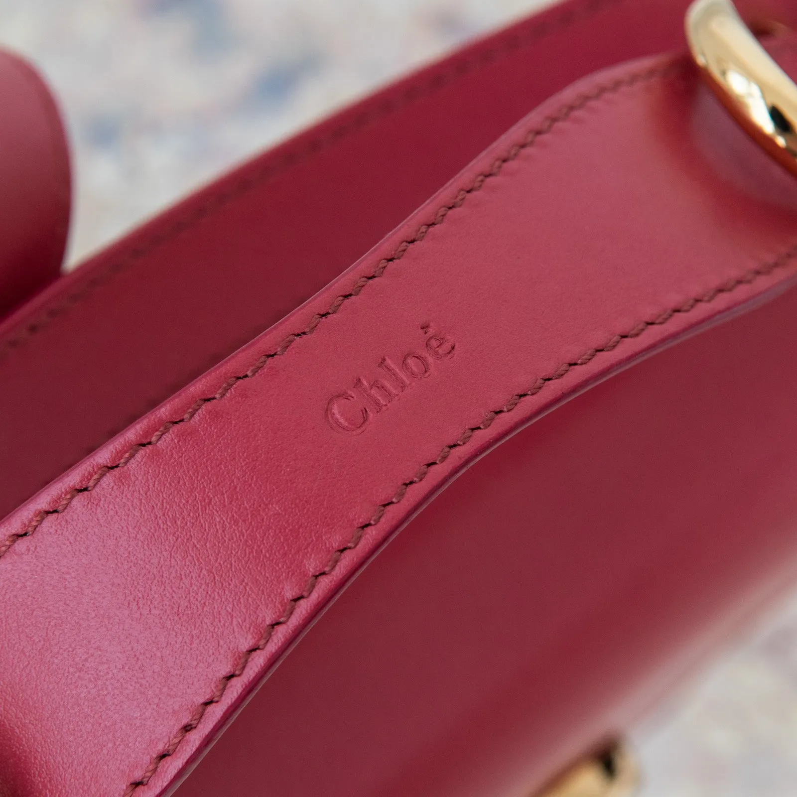 Chloe Captive Scarlet Pink Mini  C Logo Crossbody Bag