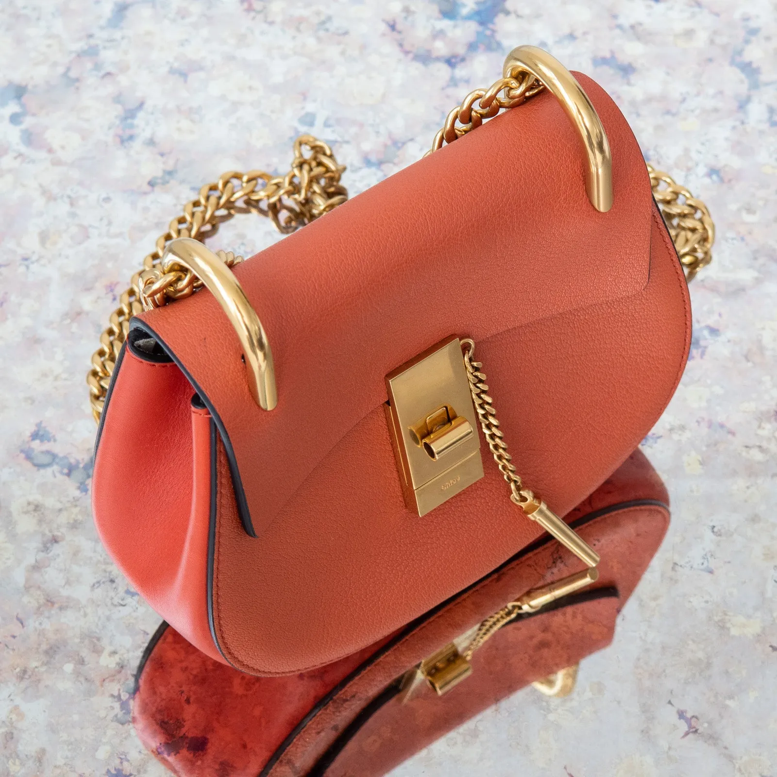 Chloe Caramel Drew Leather Bag