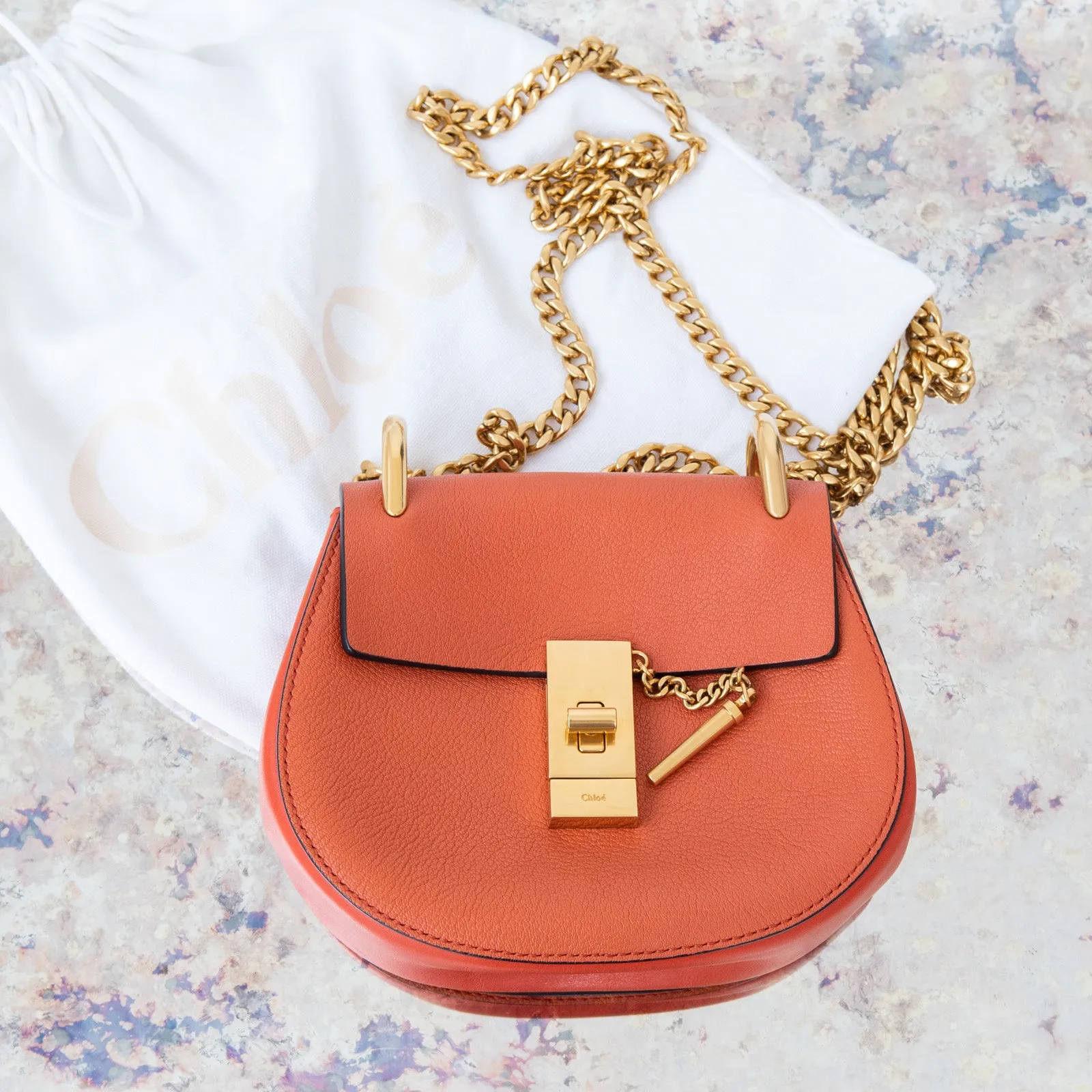 Chloe Caramel Drew Leather Bag